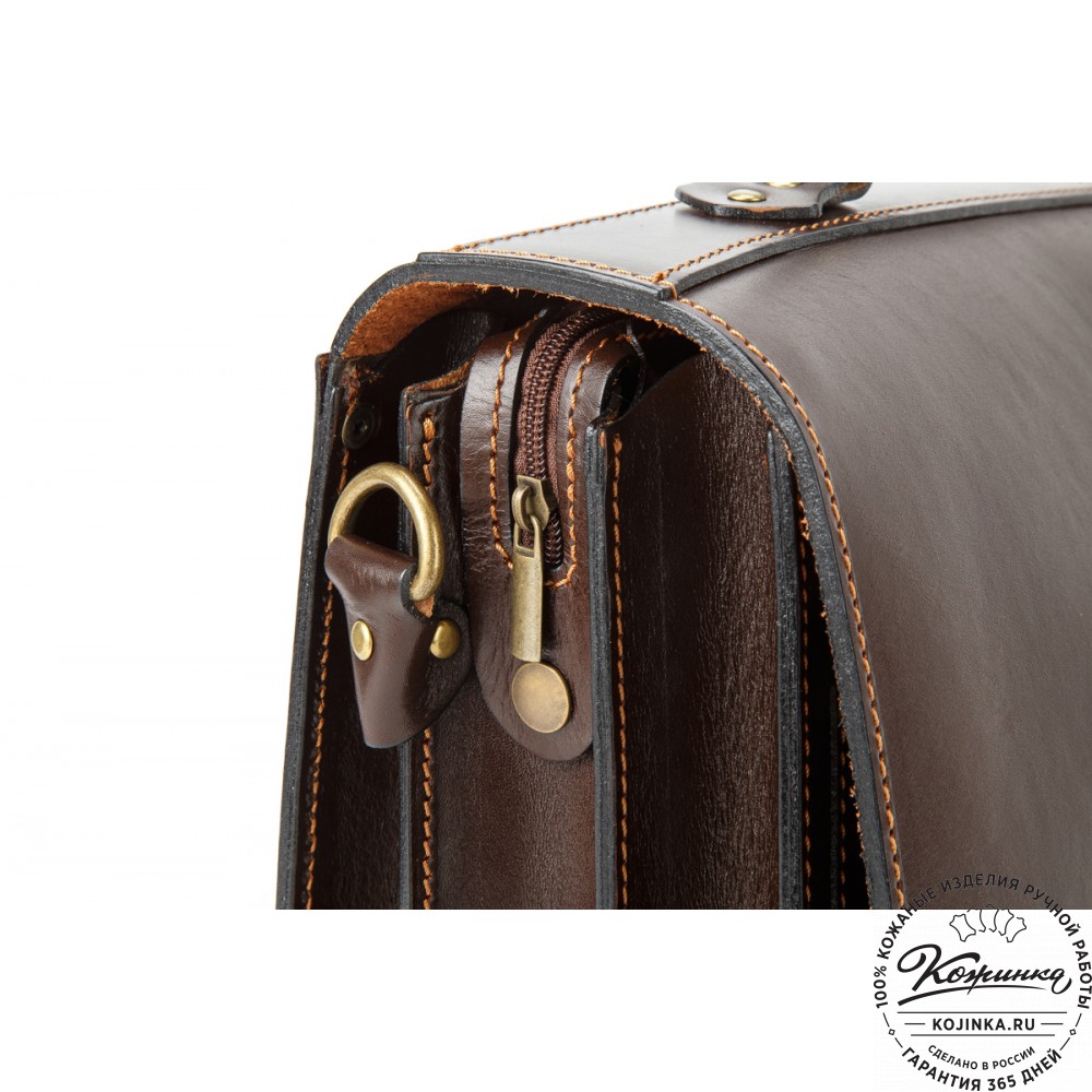 Кожаный портфель "Карьерист"  (коричневый)